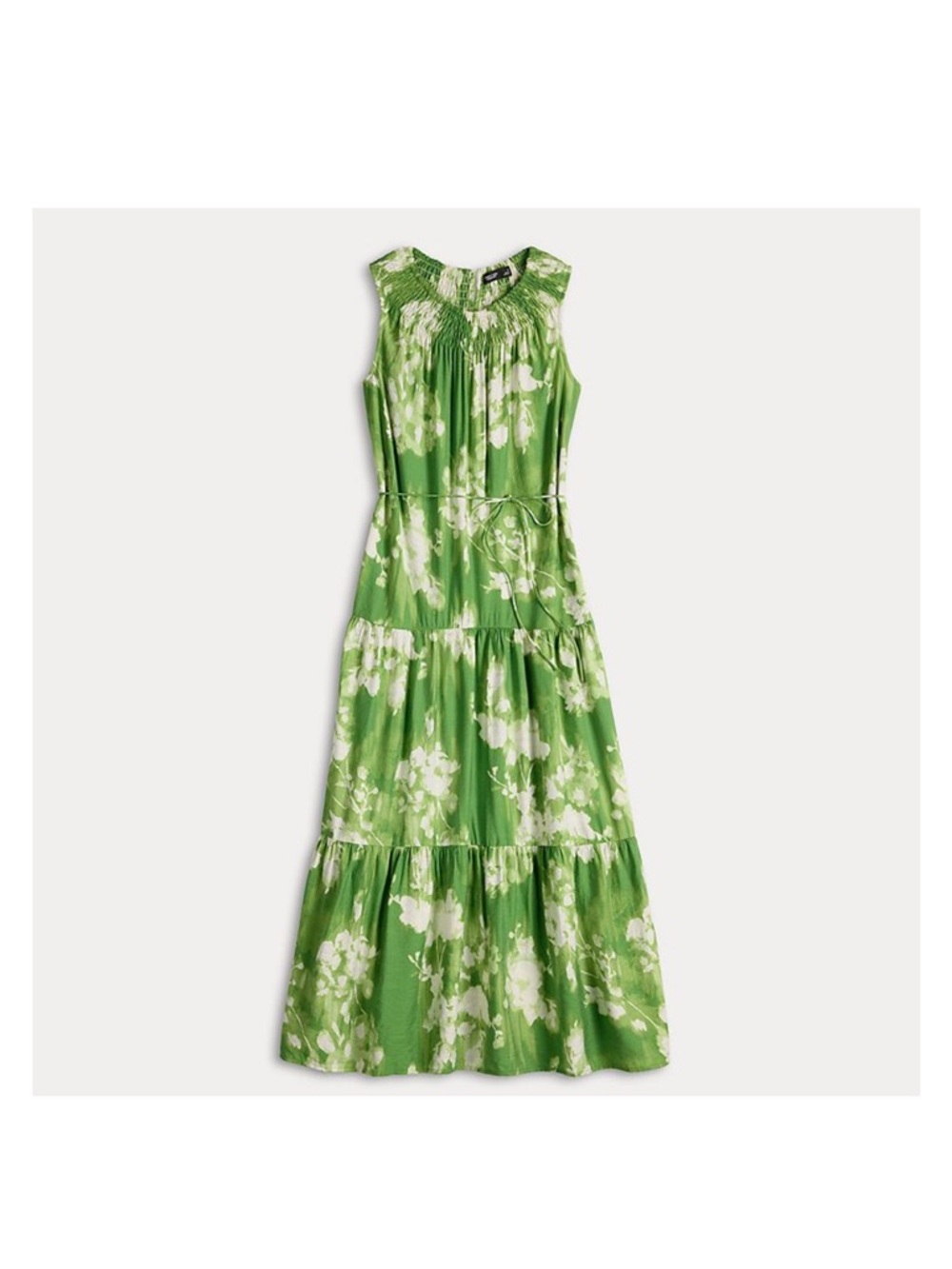 Simply Vera Vera Wang Green Floral Tiered Sleeveless Maxi Dress Size XL - Picture 4 of 12